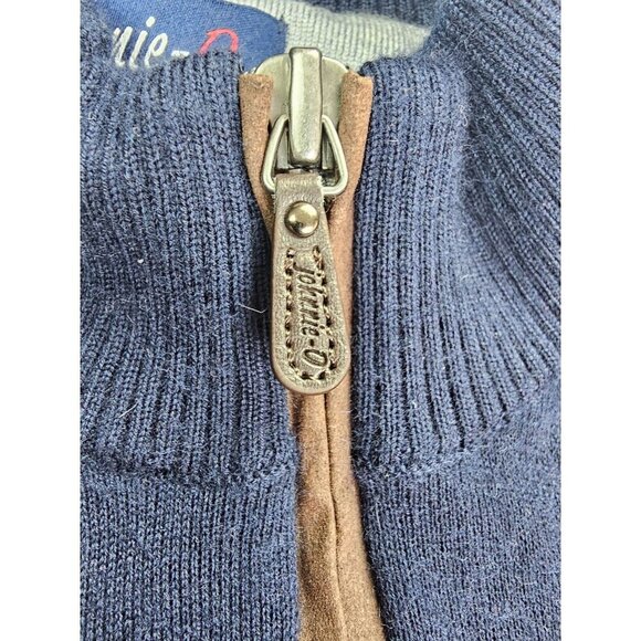 Johnnie-O Size Medium Mens Merino Wool Blend 1/4 Zip Embroidered Logo Sweater - Picture 7 of 10